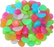 CORHAD Glowing Pebbles Stones for Fish Tank and Landscape 400pcs Rocks for Decorative Aquarium Set