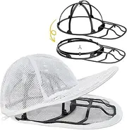 iyes.top Hat Washer for Baseball Caps, Collapsible Ball Hat Cleaner Cage for Washing Machine & Dishwasher - Ballcap Shaper Protector Holder with Rack Frame for Laundry