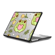 MacBook Pro 14-inch (M1 - M4) Impact Case Cute Frog Holding A Heart with Yellow Tulip - Kawaii Animal with Flower in the Garden