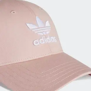 【adidas 愛迪達】LOGO運動帽(EK2994 男女Originals運動帽 棒球帽 老帽 粉)