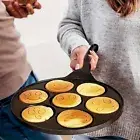 - 7 Cup Pancake Pan Non-stick Griddle Pancake Maker for Kids Breakfast(Black)