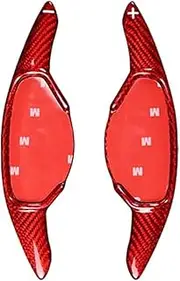 1Pair Carbon Fiber Auto Steering Wheel Shift Paddle Shifter Extension, for Nissan, for Teana, for Altima 2019 2020 Car Interior Accessories Paddle Shifter(Red)