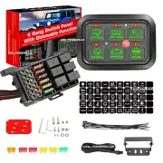 6 Gang Switch Panel Circuit Control Box For Car RV Boat Marine LED Light Bar 12V (for: Subaru)
