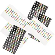 Totority 6 Pack Guitar Fretboard Stickers Scale Chord Decals Paper Material No Adhesive Left Anti-sweat Easy to Use