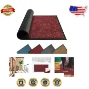 Durable Red Waterproof Doormat - Non-Slip Indoor/Outdoor Entry Mat, 48" x 24"
