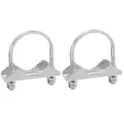 2 PCS Antenna Mount Clamp U- Mounting Hardware Antenna Mast Clamp V Bracket AcV3