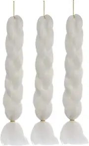 COMPUKAS 3Pcs Synthetic Braids Hair Extensions High Temperature Ponytail Wigs Vivid Design for Daily Party Cosplay More DIY Hair Accessories Smooth Touch