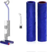 [ZLiT] for Dyson Wash G1 Roller Brushes Strip,2Pcs Replacement Roller Brushes Bar Strip for Dyson Wash G1 Vacuum Cleaner Double Drum Brush Strip Attachments (2)