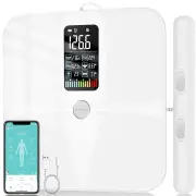 Lescale P1 Professional 8 Electrodes Body Fat Scale - Advanced Body Composition Analyzer White