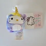 BNWT Licensed Sanrio Hello Kitty Cuddle Plush Toy Bag Clip - Unicorn | 7cm
