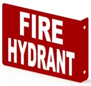 FIRE Hydrant Projection Sign-FIRE Hydrant Projection 3D Sign (RED)-REF24-1027
