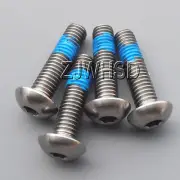 4pcs M5 x 18 mm Titanium Ti Screw Bolt Allen Hex Socket Button Head ThreadLocker
