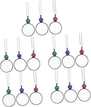 5sets Vintage Magnifier Pendant Necklace Reading Magnifying Glass Jewelry for Books Newspapers and Each Lightweight and Comfortable for All Ages 3pcs*5