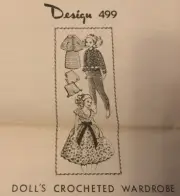 #499 Vintage Doll wardrove Pattern to Crochet (Reproduction)