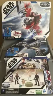 Star Wars Mission Fleet T-6 Jedi Shuttle, Mandi’s N-1 Starfighter + Figure Pack