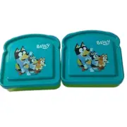 Bluey Sandwich Containers Set of 2 New