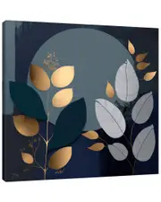 Nighttime Golden Leaves by Bella Eve Wall Art