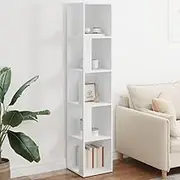 Generic Corner Cabinet White 33x33x164.5 cm Engineered Wood,Furniture,Cabinets & Storage,Storage Cabinets & Lockers