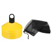 40Pcs Plastic Soccer Disc Cones Field Markers for Agility Sports Training Yellow
