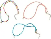 Kisangel 3pcs Boys and Girls Necklaces Assorted Beads Creative Necklace for Boys and Girls Retro Style Jewelry for Occasion