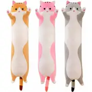 80cm Cute Carton Cat Pillow Plushie Plush Soft Long Body Pillow Stuffed Animals Kawaii Plush Cat Doll