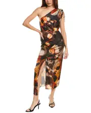 AllSaints Laura Mars Silk-Blend Maxi Dress