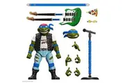 Super7 ULTIMATES! Teenage Mutant Ninja Turtles Classic Rocker Leo - 7" TMNT Action Figure with Accessories Classic Cartoon Collectibles and Retro Toys