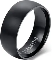 [Jude Jewelers] 8mm Brushed Matte Solid Titanium Ring Wedding Band