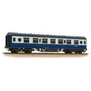 Bachmann 39-452 OO Gauge LMS 57ft 'Porthole' Second Corridor Coach BR Blue & Gre
