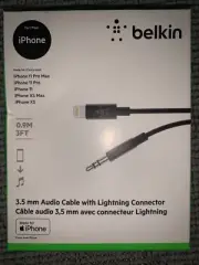 "Belkin 3.5mm Cable Audio to Lightning Cable for iPhone, MFi-Certified