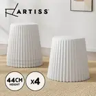 Artiss 4x Cupcake Bar Stools Stackable Foot Stool Side Table Storage Chair White