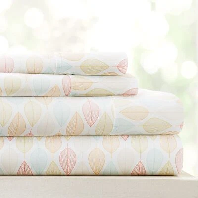 4 Piece Queen Bedding Sheet Set Yellow Fall - Sleep Ever with These Ultra-Sof...