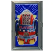 MR ATOMIC Robot metal Business Card Case Holder sci-fi tin robot retro