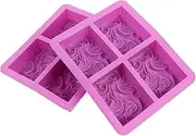 HOODANCOS 2pcs Handmade Soap Mold Pans Tins Pie Cake Tin Cake Tray with Lid Wax Beads Beeswax Dessert Candle Making Kit Soap Making Honeycomb Cake Decorations Melts Cupcake Purple