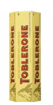 TOBLERONE SWISS MILK CHOCOLATE WITH HONEY AND ALMOND NOUGAT 6 Bars - 100 G Each