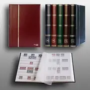 Prophila Lighthouse stockbook stamp album (new) 60 white sides, padded red cover