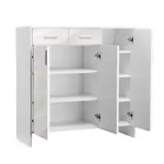 Luxsuite White Wooden Shoe Cabinet High Gloss Drawer RGB