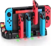 Switch Controller Charging Dock Station Compatible with Nintendo Switch & OLED M