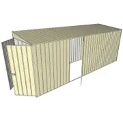 Build-a-Shed 1.5 x 5.2 x 2m Single Hinged Side Door Skillion Shed - Cream