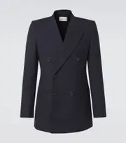 [Saint Laurent] Saint Laurent Wool tuxedo jacket AU 99 blue