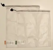 2 Pampered Chef Mesh Produce Bags 2 Sizes Draw String/ Reusable/ Fruit/Vegetable