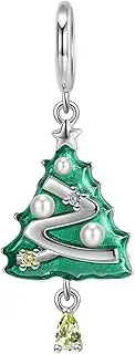 [Generic] Christmas Tree Charm Sterling Silver Jewelry Suitable For Charm Necklace, Bracelet Charm Beaded Jewelry Gift