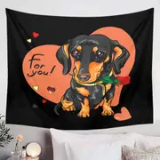 Loving Dachshund Dog Tapestry