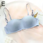 New style bra Push up effect Seamless and wireless Bra with detachable straps Blue L