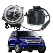 LED Fog Light + Angel Eye Rings Daytime Running Lights DRL Fit For Ford Explorer