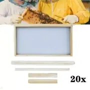 20pcs Unassembled Bee Frames Deep Wooden Bee Hives For Beekeeping 48.8*23.5cm
