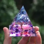 Tree of Life Orgonite Pyramid Kyanite Amethyst Gemstone Orgone Reiki Energy Heal