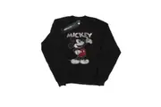Mickey Mouse Unisex Adult Presents Sweatshirt (Black) (3XL)