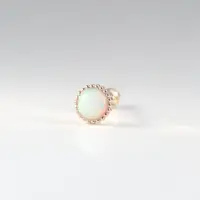 在飛比找蝦皮商城優惠-14K Retro Opal Piercing 復古鑲蛋白石