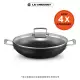 【Le Creuset】超完美不沾鍋系列-雙耳煎鍋-附蓋28cm